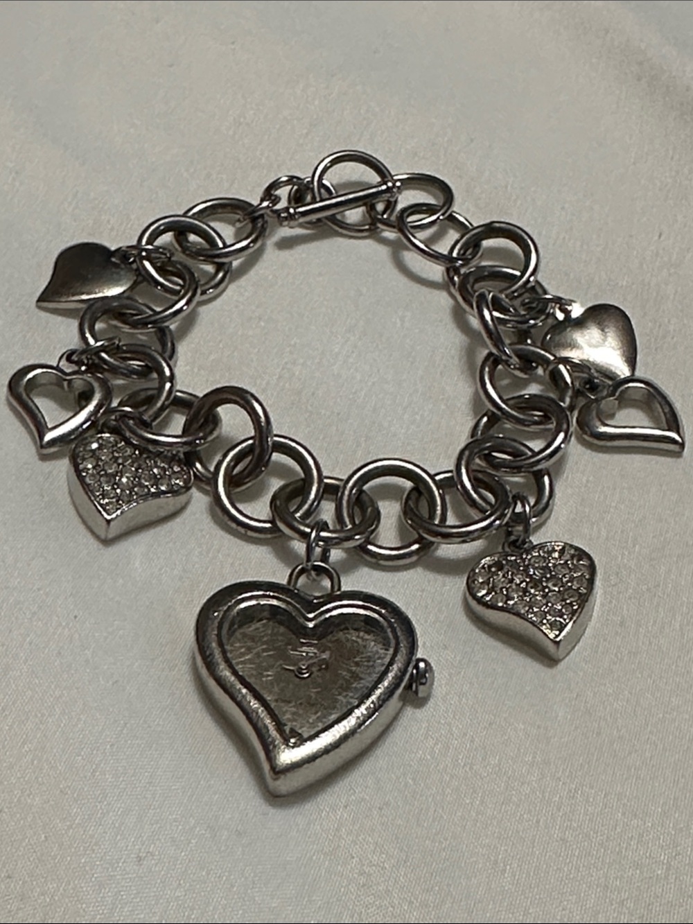 JLo Silver Heart Charm Bracelet - Women's Jewelry